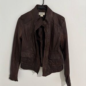Lucky Brand Brown Leather Jacket